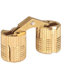 Hidden Barrel Hinges Set Four Pack 10mm Brass Concealed Furniture Hinges With 180 Degree Opening Golden Finish