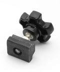 Premium Quality Heavy Duty M10 T Slot Nuts 3/8 Inch Thread Black Oxide Coated 5 Piece Set Sliding Fasteners for CNC Work Holding.