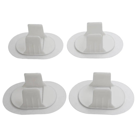 Washing Machine Hose Clamp Kit No Drill Wall Mount For 30 To 38 mm Hoses White Four Pack Plastic Retainer Buckle