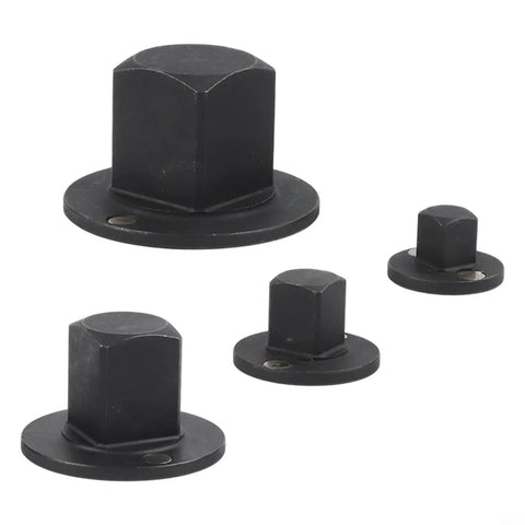 High Performance Low Profile Socket Adapter Set Made With Heat Treated Stainless Steel For Tight Spaces And Heavy Duty Jobs Featuring High Torque Reducer Kit To Convert Drive Sizes From 1 Inch Down To Quarter Inch With Compact Stackable Design Perfect, four black drive adapters