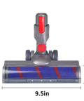 Dyson Hardwood Floor Attachment With Replacement Soft Roller Brush And LED Headlights, shown with dimensions 9.5x1.97in