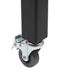 Built Like A Tank Foldable Security Gate 48 By 71 Inch Expandable Iron Frame Barrier with wheel base for mobility.