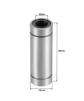 LM8UU Extra Long Linear Ball Bearing 8mm Bore 15mm OD 45mm Length Sealed on Both Sides, High Precision Chromium Steel