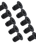 VPZMT .500 grip 7/16 aluminum Dzus button flush Allen head quarter-turn fasteners, black, 10-pack