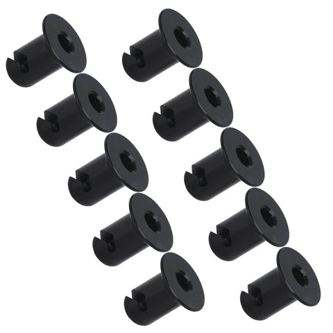 VPZMT .500 grip 7/16 aluminum Dzus button flush Allen head quarter-turn fasteners, black, 10-pack