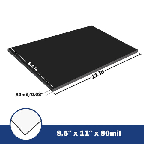 Heavy Duty 80 Mil Magnetic Sheet With Adhesive Backing 8.5 By 11 Inches Anisotropic Flexible Rubber Magnets side view
