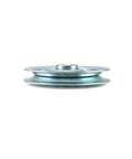 Side view of Extra Heavy Duty Garage Door Pulley, 3 Inch, 200 Lb Capacity, 2 Pack, industrial-grade metal with smooth operation for high load doors.