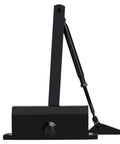 Beefy Hydraulic Door Closer 25Kg To 80Kg, Adjustable Speed, Ultra Quiet Soft Close, black steel mechanism side view