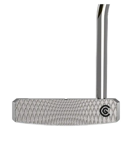 Close-up of the HB Soft 2 Putter Model 15 34 Inch Right Hand With Oversize Grip Single Bend Silver Finish showing face technology.