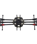 680Pro Six Axis Folding Hexacopter Frame Kit 695mm Wheelbase drone frame top view with carbon fiber tubes