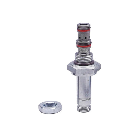 Beefed Up Heavy Duty Solenoid Coil And Hydraulic Spool Valve Stem Kit for loader repair, shown with steel core and red rings.
