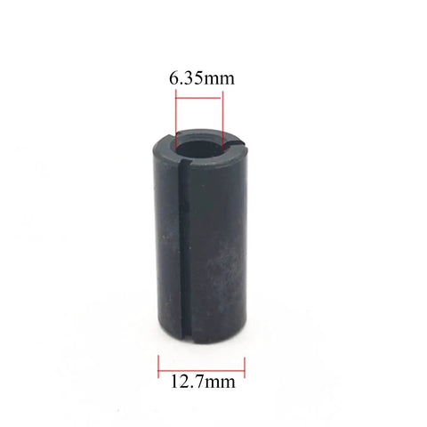 2 Pack 1/2 Inch To 1/4 Inch Router Collet Reduction Sleeve Tool Bit For Woodworking A3 Carbon Steel Black Finish