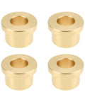 Four Pack Brass Flanged Sleeve Bearings With Three Eighths Inch Bore, Five Eighths Inch Outer Diameter, Half Inch Length, Self Lubricating