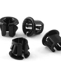 Open Snap Bushing Three Eighths Inch Nylon Cable Grommet Protector OSB 10 Pack 30 Pcs, black plastic snap-in bushings