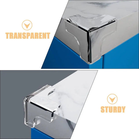 Soft PVC Corner Protectors 10 Pack clear cushioned edge guards on table corner