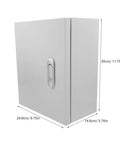Outdoor Waterproof Electrical Junction Box Plastic Enclosure With Wall Mount Lockable Control Panel For Low Voltage Cable Protection 25x30x14 Cm Built Tough Weatherproof Rugged Electrical Cabinet