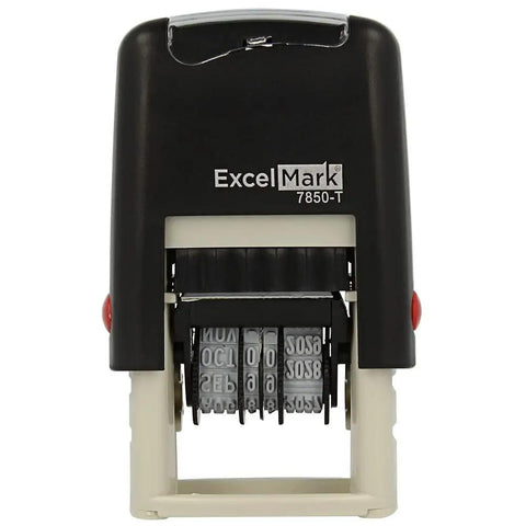 Top Shelf Self Inking Rubber Date Stamp With Emailed Marking, Compact Black Ink Office Gear that fits comfortably for daily paperwork.
