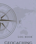 Adventure Journal For Geocachers: A Durable 120 Page Logbook cover with compass design, map background.