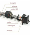 Custom Precision Electric Linear Guide Rail Cross Actuator System With 57 Stepper Motor Ball Screw Motion Module RDT300 Clamp Built For Boss Level Precision CNC Automation And Smooth Stable Travel, labeled parts