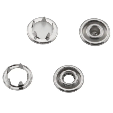 30 Sets Of 10mm White Pearl Snap Buttons And Metal Ring Snaps Popper Stud Fasteners Kit For Leather Bags Luggage Clothing Shoes DIY Crafts