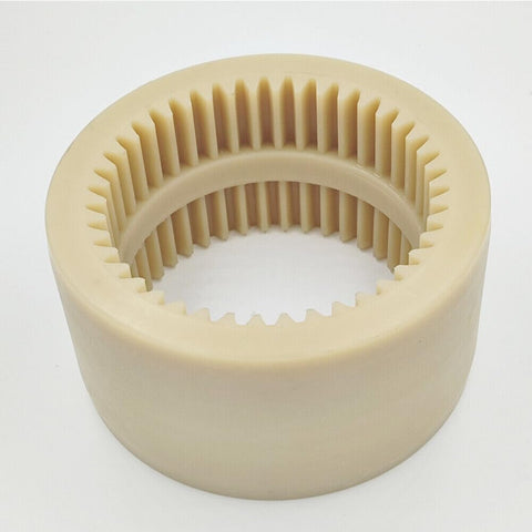 One Piece Curved Teeth Nylon Sleeve Gear Coupling Sleeve Replacement For Precision Machinery With M-65 Compatibility, 132mm