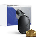 Smart Water Shut Off Valve With Z Wave Hub Compatibility 1 Inch Lead Free Brass Ball Valve With An Actuator Automated Leak Detection And Prevention Works With SmartThings Hubitat Ezlo And Other Z Wave Hubs, black actuator and brass valve box