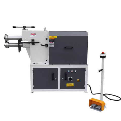 Electric Bead Bending Machine For Sheet Metal, 11.8 Inch Throat, 8 Gauge Capacity, with foot pedal and four roller sets