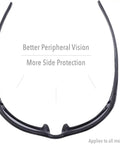 Rock Solid Safety Glasses Five Pack Brown Frame With Sct Reflect Fifty Lens And Antiscratch Coating For Construction showing side protection and design