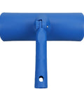 Heavy Duty 10 Inch Paint Roller With Integrated Spatter Shield For Ceilings And Walls Easy Roll Zero Drip No Mess straight view blue handle