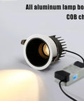 Top Shelf Eight Pack LED Downlights Slick Baffle Trim Anti Glare Recessed Spotlights Deep Cylinder Cob Ceiling Lights For Kitchen And Bath 20W 4000K Neutral with aluminum body and COB chip