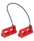Hydraulic Steering Lock 4 Inch Steer Stop For Outboard Motors Universal For Trailering or Transport Keeps Steering From Swinging During Travel Durable TPE Construction Clip Lock For Most Vehicles, red TPE with wire connection