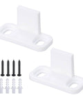 Two Pack Barn Door Floor Guides Made Of Pom Flat Bottom Track Stopper For Smooth Sliding Non Slotted Floor Guide For Bypass Closet Pocket Doors White Finish Durable Construction Diy Friendly Install And Universal Fit
