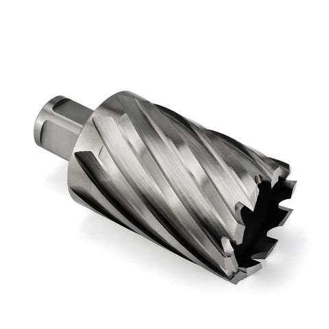 Oscarbide annular cutter with 3/4 in Weldon shank, 1-5/8 in cutting diameter, 2 in depth