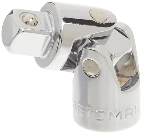 Universal Joint Socket For Three Eighths Inch Drive Chrome Finish Corrosion Resistant Quick Size Markings For Easy Access In Tight Spots Pro Grade Tough Build Meets ASME Specs Lifetime Warranty