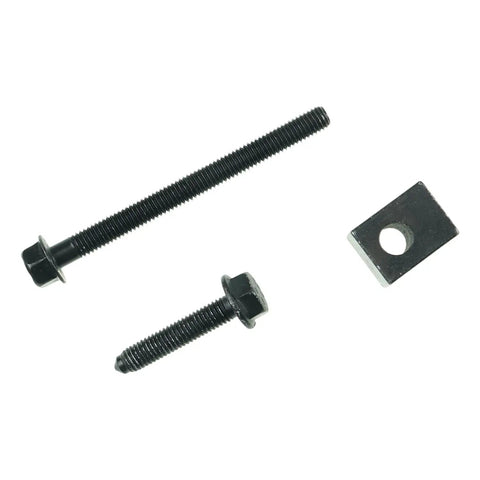 No Fuss Generator Alternator Adjuster Kit Straight Swap Belt Tensioner Rigging parts including bolts and bracket for installation.