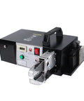 Heavy Duty Electric Terminal Crimping Machine With Nine Interchangeable Dies For Lightning Fast Wire Stripping No Sweat Pro Grade Workhorse, compact design.
