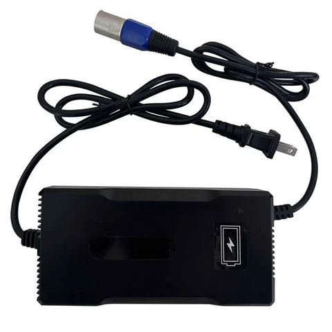 54.6V 5A Power Supply Adapter Charger For 13S 48V Lithium Li Ion Battery Pack With 3 Pin XLR Connector 110 To 240V AC Input Red Green Charge Indicator Overvoltage Protection Fast Stable Charge For E Bikes And Power Tools