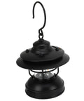 Retro LED Camping Lantern Portable Hanging Light With Dual Power Supply IPX4 Waterproof displayed on white background.