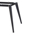 Built Tough Heavy Duty Steel Table Legs For Modern Industrial Diy Furniture Projects side view showing sturdy iron frame and rubber protectors.