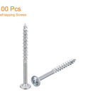8 By 2 Inch Pocket Hole Screws Set, 100 Count, Phillips Drive Self Tapping Wood Screws For Cabinets, Furniture, Decking, And DIY