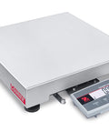 Heavy Duty Digital Shipping Scale With Toughened Platform And Slick Backlit Display For Sharp Weighing Up To 250 Lb Capacity, stainless steel surface.
