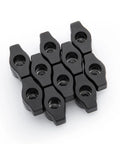 Ten Pack Five Sixteenth Inch Eighteen Thread Wing Knobs With Steel Insert For T Track Bolts And Accessories arranged vertically