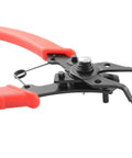 4 In 1 Snap Ring Pliers Set With Interchangeable Jaw Heads For Auto And Engine Repair, angled jaws, red handles visible
