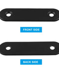 Front and back view of 12Pcs 2 Point 4 Inch Straight Brackets Set Stainless Steel With 24 Screws for cabinet and furniture joining.