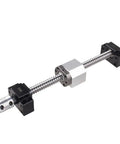 Ball Screw Kit 1605 With Machined Ends And Nut Housing, 1605 Ball Nut, BK BF12 End Supports, Coupler, 650mm Travel, Steel Build