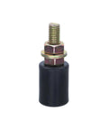 Front view of Sliding Gate Guide Rollers With Nylon Bearings, Heavy Duty Gate Wheels For 1.57 By 1.18 Inch Sliders, black