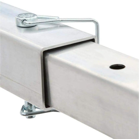 No Slip Adjustable True Grip Stabilizer for Extension Ladders With Surface Protectors, 49 57 65 In Span, Stand Off 12 In or 29 and A Half In, Fits Rails Up To 3 In By 1 and 3 Sixteenths In, Includes Rubber Pads, Bonnets, Hardware and Instructions