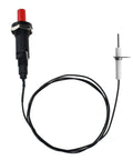 Propane Piezo Spark Ignition Kit With Push Button Igniter And Threaded Ceramic Electrode Plug And Play Spark Module For Gas Fireplace Oven Heater Kitchen 1 Pack, featuring a red push button, black handle, and white electrode with wire.
