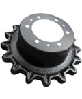 Heavy Duty Drive Sprocket 33120150 For JCB Track Loaders 180T 190T 1110T solid steel sprocket with holes for mounting.