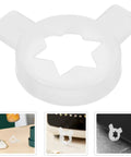 Six Point Star Ice Cream Nozzle Replacement For Soft Serve Machines Hexagon Shaping Tip Pro Grade Universal Dispenser Accessory White